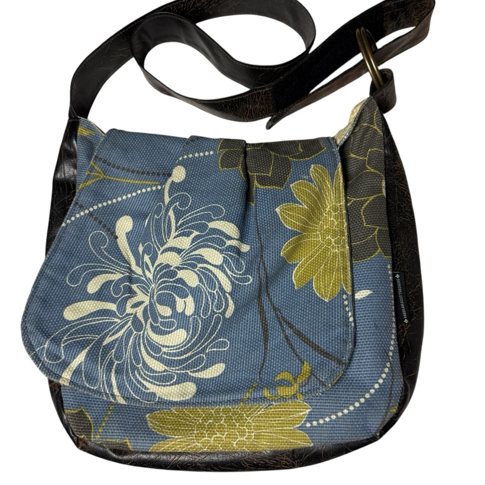 HANDMADE USA Rebekah Scott Shoulder Bag Purse 7 Inner Pocket Boho Floral Tapest